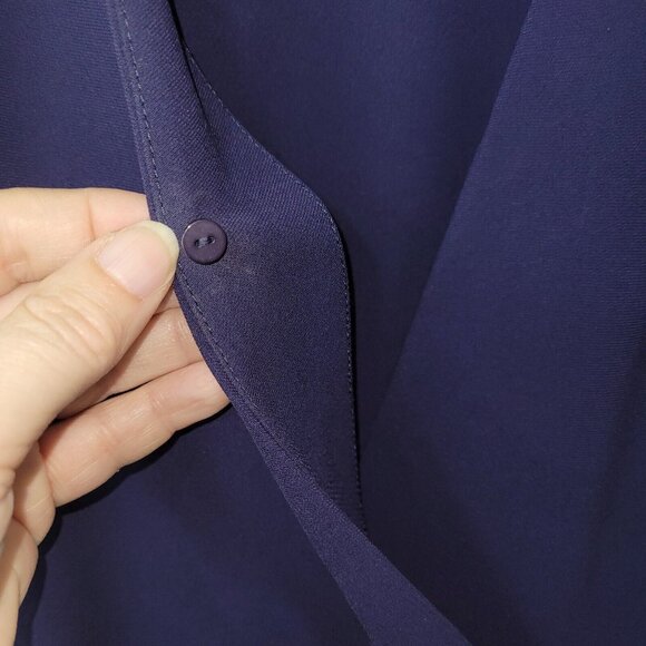 Diane Von Furstenberg Emerson Jumpsuit Womens 6 Blue Short Sleeve Pantsuit - Picture 7 of 16